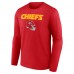 Kansas City Chiefs Patrick Mahomes Red Team Wordmark Name & Number Long Sleeve T-Shirt