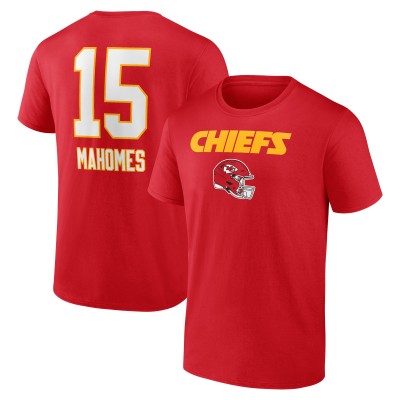 Футболка Patrick Mahomes Kansas City Chiefs Team Wordmark Name & Number - Red