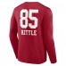 Футболка с длинным рукавом George Kittle San Francisco 49ers Team Wordmark Name & Number - Scarlet