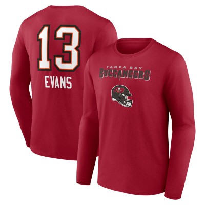 Футболка с длинным рукавом Mike Evans Tampa Bay Buccaneers Team Wordmark Name & Number - Red