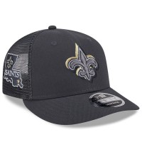 Бейсболка New Orleans Saints New Era 2024 NFL Draft Low Profile 9FIFTY - Graphite