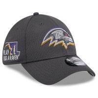 Бейсболка Baltimore Ravens New Era 2024 NFL Draft 39THIRTY - Graphite