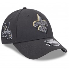 Бейсболка New Orleans Saints New Era 2024 NFL Draft 9FORTY - Graphite