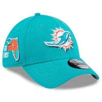 Бейсболка Miami Dolphins New Era 2024 NFL Draft 39THIRTY - Aqua