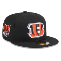 Бейсболка Cincinnati Bengals New Era 2024 NFL Draft 59FIFTY - Black
