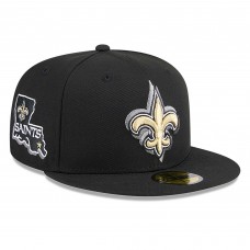 Бейсболка New Orleans Saints New Era 2024 NFL Draft 59FIFTY - Black
