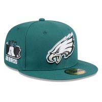 Бейсболка Philadelphia Eagles New Era 2024 NFL Draft 59FIFTY - Midnight Green