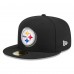 Бейсболка Pittsburgh Steelers New Era 2024 NFL Draft 59FIFTY - Black