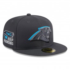 Бейсболка Carolina Panthers New Era Official 2024 NFL Draft On Stage 59FIFTY - Graphite