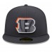 Бейсболка Cincinnati Bengals New Era Official 2024 NFL Draft On Stage 59FIFTY - Graphite