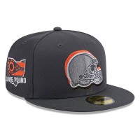 Бейсболка Cleveland Browns New Era Official 2024 NFL Draft On Stage 59FIFTY - Graphite