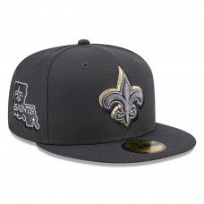 Бейсболка New Orleans Saints New Era Official 2024 NFL Draft On Stage 59FIFTY - Graphite