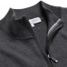 New York Jets Charles Tyrwhitt Merino Quarter-Zip Pullover Sweater - Gray