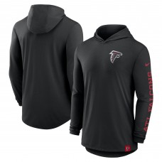 Футболка с длинным рукавом с капюшоном Atlanta Falcons Nike Black Blitz Tri-Blend Performance Футболка с длинным рукавом с капюшоном Atlanta Falcons Nike Black Blitz Tri-Blend Performance