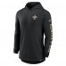 Футболка с длинным рукавом с капюшоном New Orleans Saints Nike Black Blitz Tri-Blend Performance