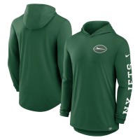 New York Jets Nike Green Blitz Tri-Blend Dri-FIT Long Sleeve Hoodie T-Shirt