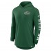 New York Jets Nike Green Blitz Tri-Blend Dri-FIT Long Sleeve Hoodie T-Shirt