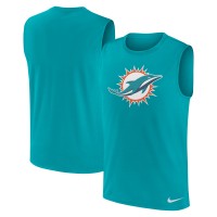 Miami Dolphins Nike Aqua Blitz Legend Dri-FIT Muscle Tank Top