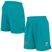 Miami Dolphins Nike Aqua 2024 Sideline Performance Mesh Shorts
