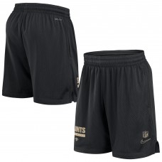 Шорты New Orleans Saints Nike Black 2024 Sideline Performance Mesh