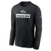 Футболка с длинным рукавом Baltimore Ravens Nike Black Sideline Dri-FIT