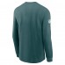 Футболка с длинным рукавом Philadelphia Eagles Nike Sideline Performance - Midnight Green