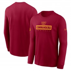 Футболка с длинным рукавом Washington Commanders Nike Sideline Performance - Burgundy