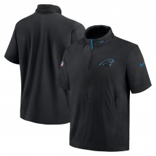 Футболка на молнии Carolina Panthers Nike 2024 Sideline Coach - Black