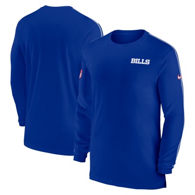 Футболка с длинным рукавом Buffalo Bills Nike Sideline Coach UV Performance - Royal