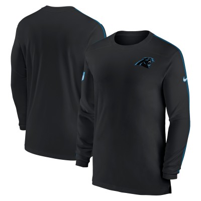Футболка с длинным рукавом Carolina Panthers Nike Sideline Coach UV Performance - Black