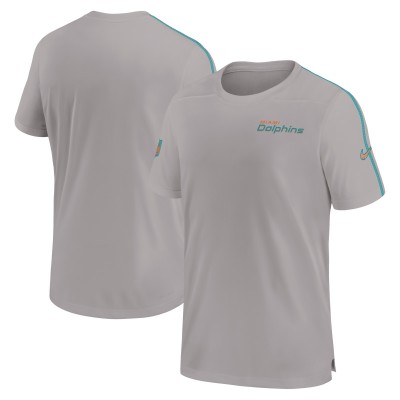 Футболка Miami Dolphins Nike 2024 Sideline Coach UV Performance - Gray