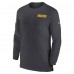 Футболка с длинным рукавом Green Bay Packers Nike Sideline Coach UV Performance - Anthracite