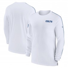 Футболка с длинным рукавом Indianapolis Colts Nike Sideline Coach UV Performance - White