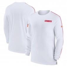 Футболка с длинным рукавом Kansas City Chiefs Nike Sideline Coach UV Performance - White