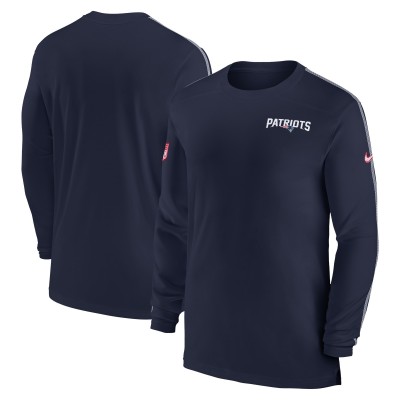 Футболка с длинным рукавом New England Patriots Nike Sideline Coach UV Performance - Navy
