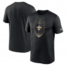 Футболка New Orleans Saints Nike Black Primetime Legend Icon Performance