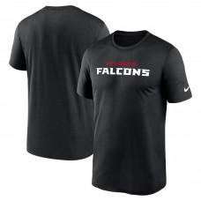 Футболка Atlanta Falcons Nike Black Primetime Legend Wordmark Performance