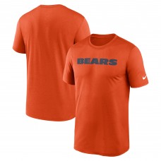 Футболка Chicago Bears Nike Orange Primetime Legend Wordmark Performance Футболка Chicago Bears Nike Orange Primetime Legend Wordmark Performance