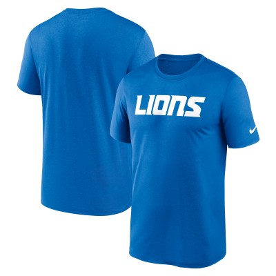 Футболка Detroit Lions Nike Blue Primetime Legend Wordmark Performance
