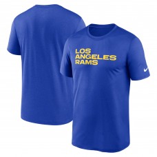 Los Angeles Rams Nike Royal Primetime Legend Wordmark Performance T-Shirt