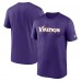 Minnesota Vikings Nike Purple Primetime Legend Wordmark Performance T-Shirt