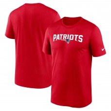New England Patriots Nike Red Primetime Legend Wordmark Performance T-Shirt