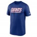 New York Giants Nike Royal Primetime Legend Wordmark Performance T-Shirt