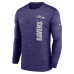 Футболка с длинным рукавом Baltimore Ravens Nike Purple Sideline Velocity Dri-FIT
