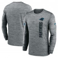 Футболка с длинным рукавом Carolina Panthers Nike Gray 2024 Sideline Velocity Performance Футболка с длинным рукавом Carolina Panthers Nike Gray 2024 Sideline Velocity Performance