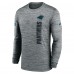 Футболка с длинным рукавом Carolina Panthers Nike Gray 2024 Sideline Velocity Performance