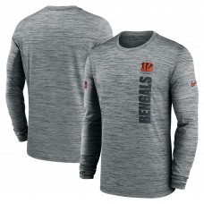 Футболка с длинным рукавом Cincinnati Bengals Nike 2024 Sideline Velocity Performance - Gray