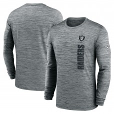 Футболка с длинным рукавом Las Vegas Raiders Nike 2024 Sideline Velocity Performance - Gray