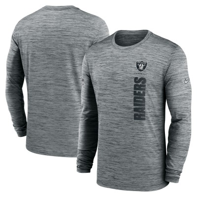 Футболка с длинным рукавом Las Vegas Raiders Nike 2024 Sideline Velocity Performance - Gray