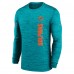 Miami Dolphins Nike Aqua Sideline Velocity Dri-FIT Long Sleeve T-Shirt